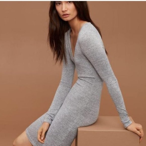 Aritzia Dresses & Skirts - Aritzia | Grey Golden TNA Strait Dress